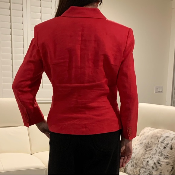 Chaps linen jacket in red - Picture 3 of 4